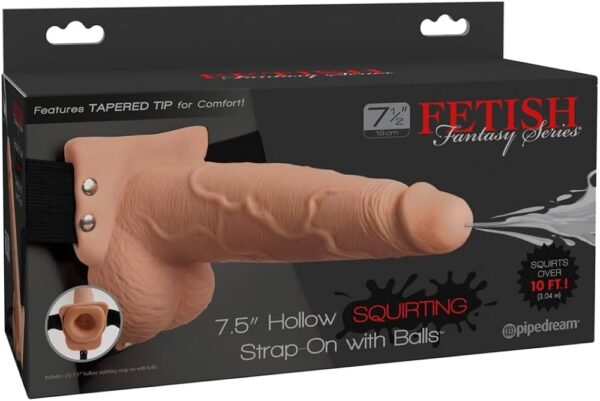 STRAP-ON WITH BALLS 7.5
