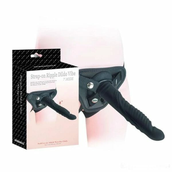 STRAP ON RIPPLE DILDO VIBE
